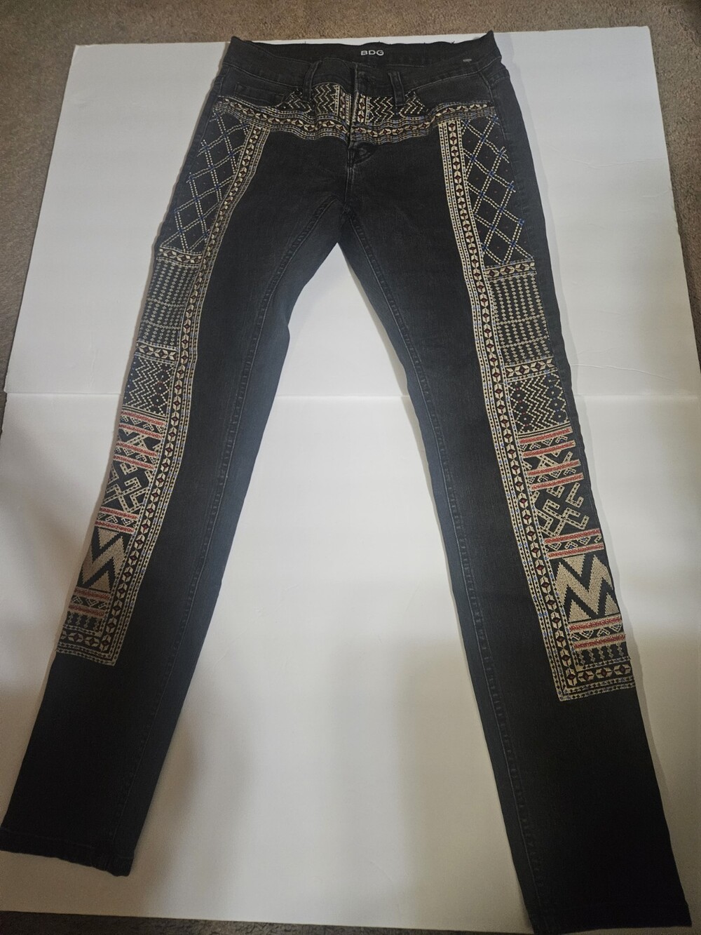 BDG Twig Southwestern Embroidered Womens Jeans Size 26